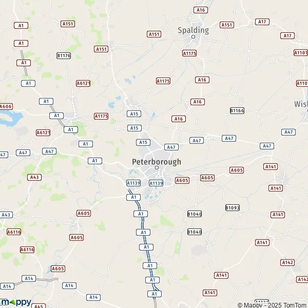 Map Peterborough map of Peterborough (PE1 1) and practical information